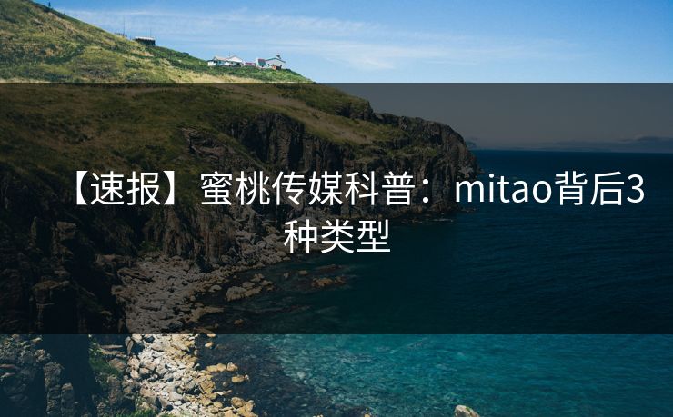 【速报】蜜桃传媒科普：mitao背后3种类型