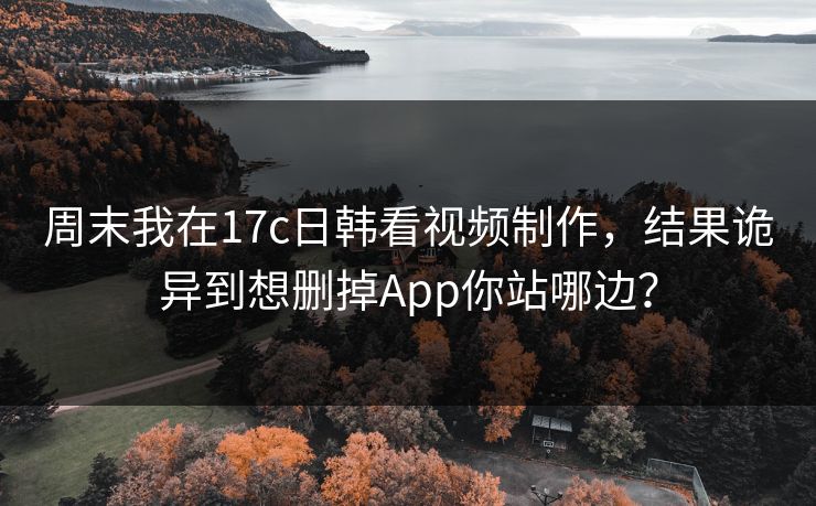 周末我在17c日韩看视频制作，结果诡异到想删掉App你站哪边？